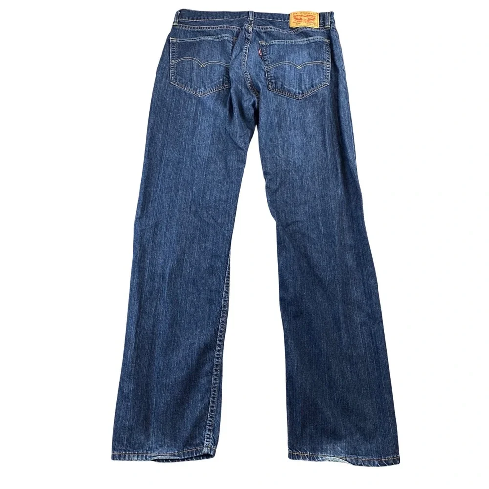 Levis 505 Jeans Mens 36x32 Blue Dark Wash Regular Fit Straight Leg 2017